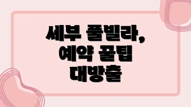 세부 풀빌라, 예약 꿀팁 대방출